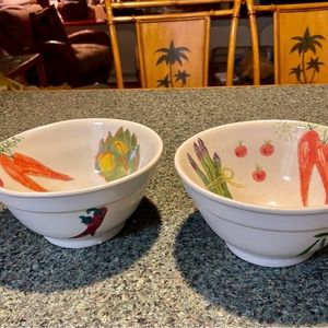 Rare Vintage Hartstone Farmers Market 7 1/2” Mixing/ Serving Bowls 1 left